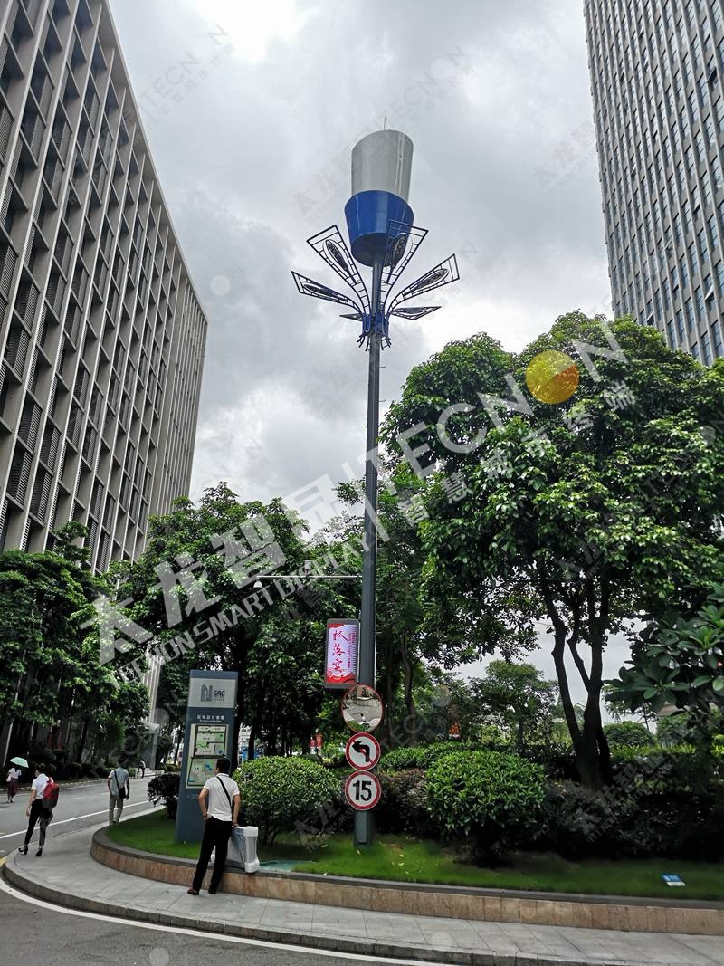 無線電集團(tuán)燈桿屏案例 無線電集團(tuán)平云廣場5g智慧燈桿LED燈桿屏3